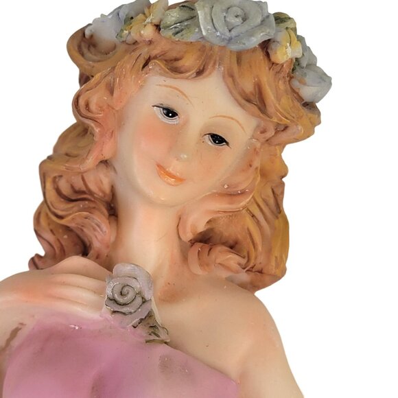Vintage 90s Pink Ceramic Forest Fairy Figurine Home Decor Accent Fantasy Room - Picture 10 of 15